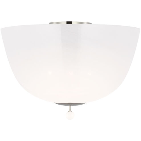 AERIN Brisa LED 16 inch Polished Nickel Semi-Flush Mount Ceiling Light