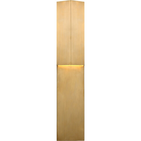 Kelly Wearstler Rega LED 24 inch Antique-Burnished Brass Outdoor Folded Sconce