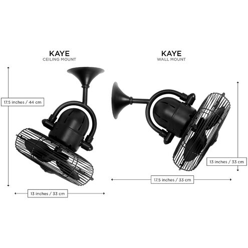 Atlas Kaye 17 inch Gloss White Wall/Ceiling Fan