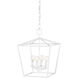 Denison 4 Light 12 inch Gesso White Chandelier Ceiling Light, Small