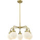 Beacon 5 Light 24 inch Brushed Brass Chandelier Ceiling Light
