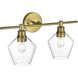 Gene 2 Light 19 inch Satin Gold Bath Sconce Wall Light