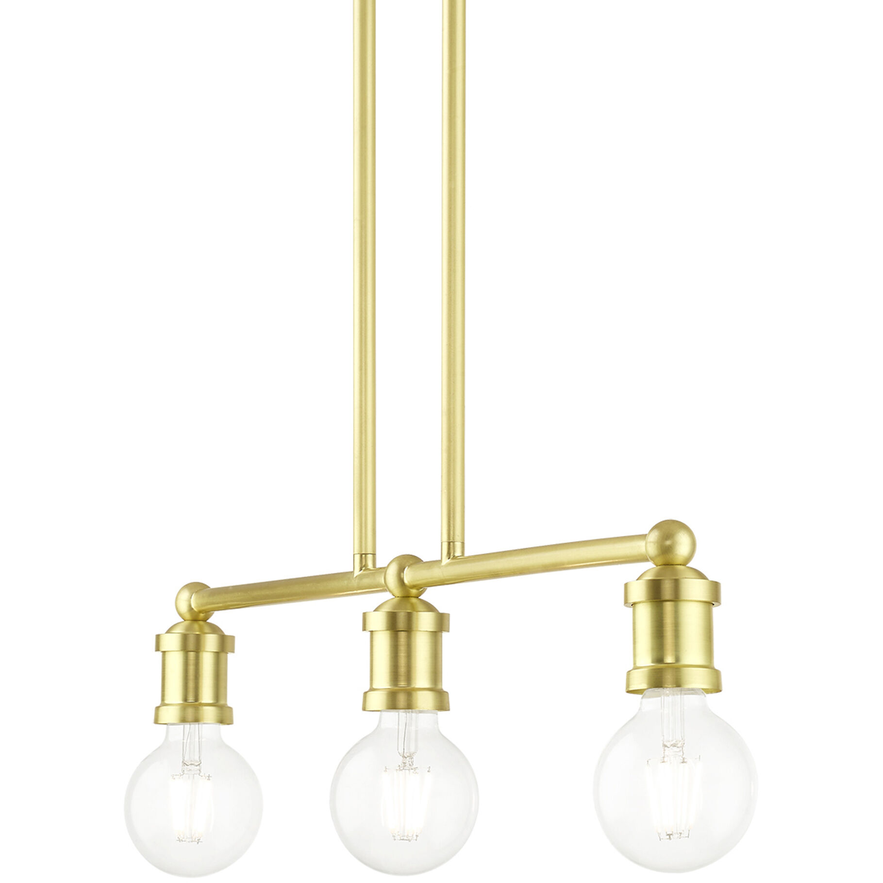 Lansdale 3 Light 24 inch Satin Brass Linear Chandelier Ceiling Light