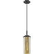 Downtown Urban Blakeley 1 Light 5 inch Matte Black Pendant Ceiling Light in Mercury