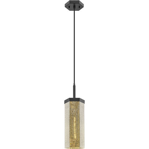 Downtown Urban Blakeley 1 Light 5 inch Matte Black Pendant Ceiling Light in Mercury