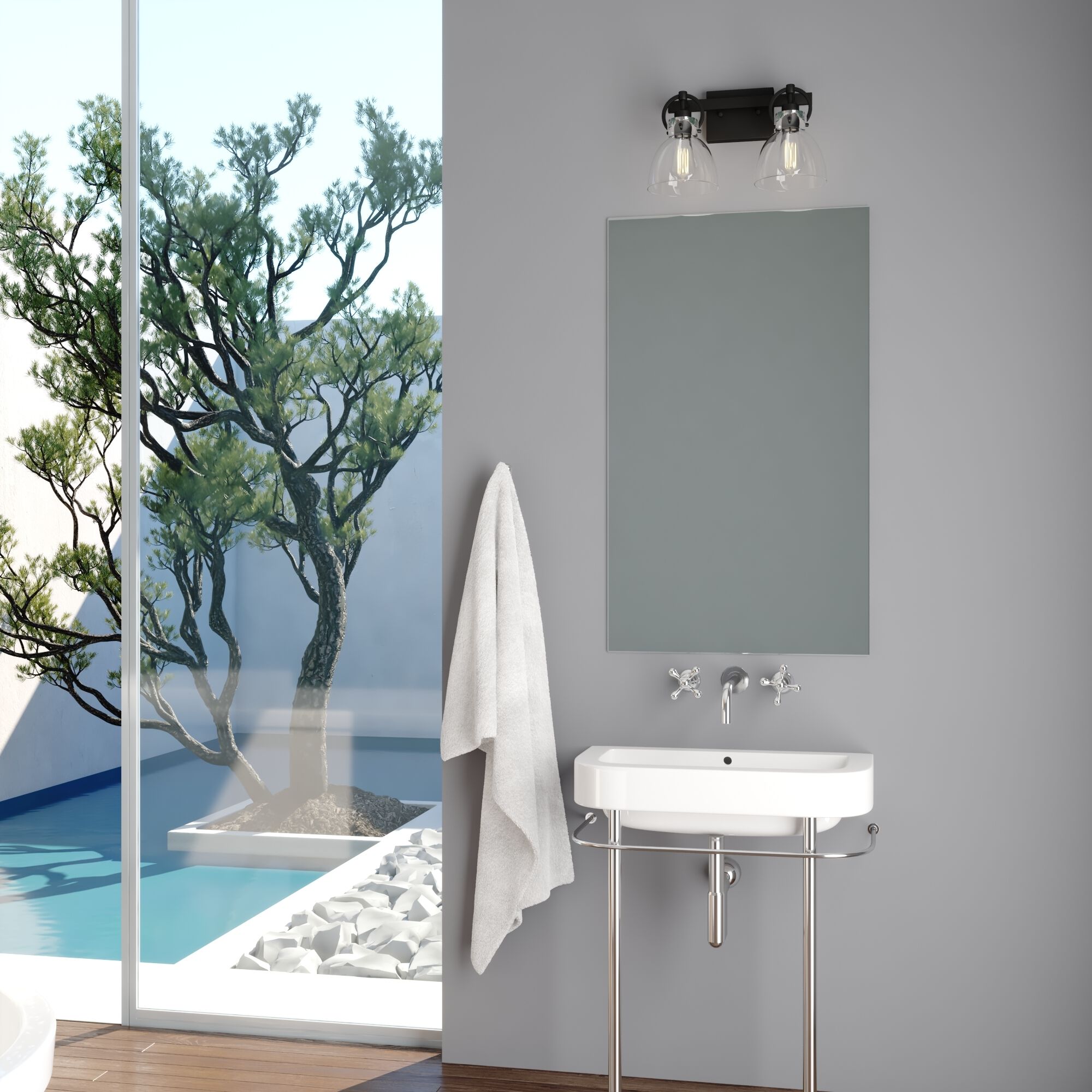 Ogden LED 16.5 inch Matte Black Bathroom Light Wall Light in 2