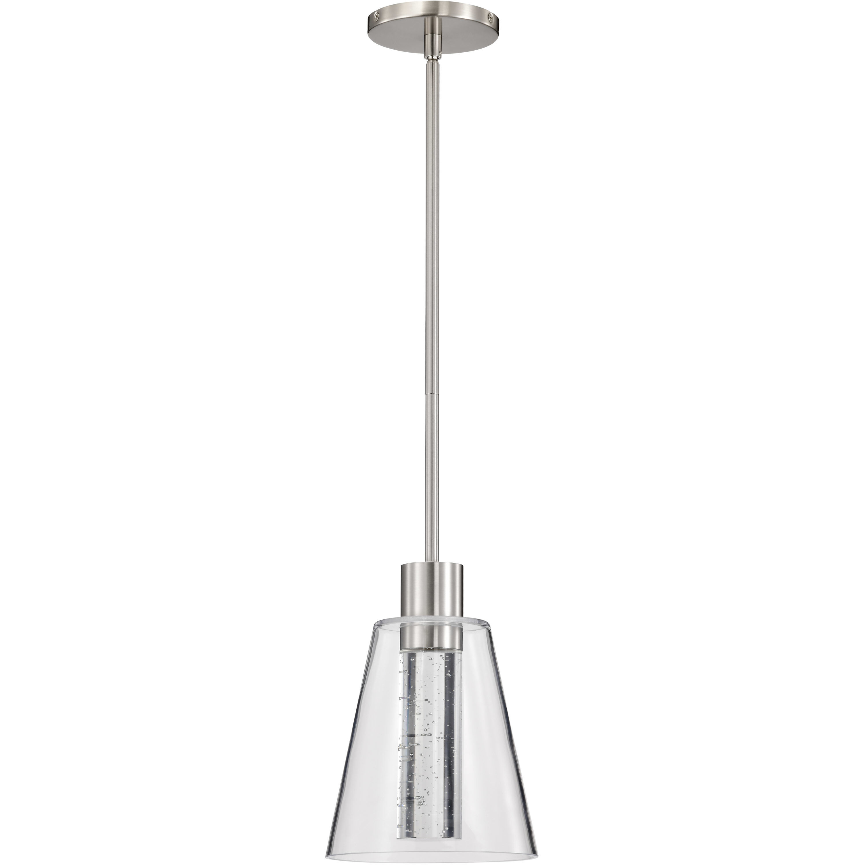 Aura LED 7.25 inch Brushed Nickel Pendant Ceiling Light