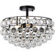 Savannah 3 Light 16 inch Black Flush Mount Ceiling Light