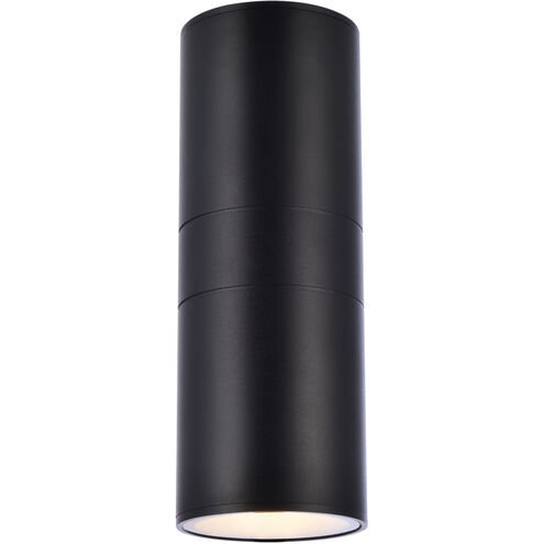 Raine 2 Light 12 inch Black Outdoor Wall Light