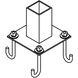 Samantha 5 inch Coastal Dark Smoke Outdoor Pier Mount - Open Box