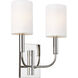 ED Ellen DeGeneres Brianna 2 Light 11.38 inch Polished Nickel Wall Sconce Wall Light