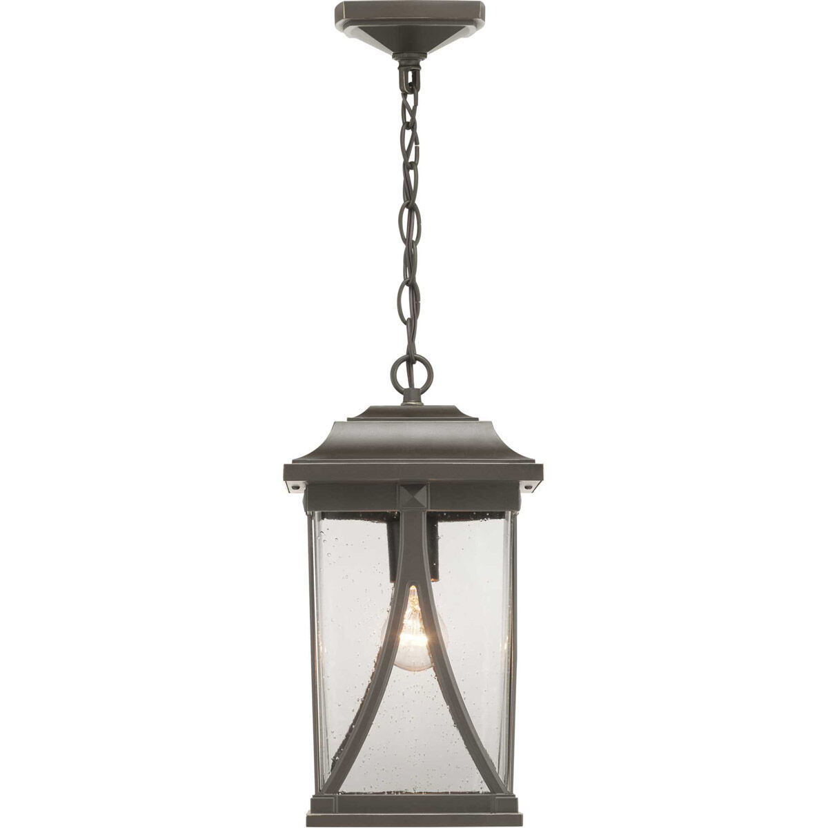 Abbott 1 Light 8 inch Antique Bronze Outdoor Hanging Lantern