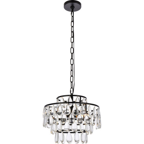 Mila 3 Light 14 inch Black Pendant Ceiling Light