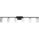 Replay 6 Light 48 inch Textured Black Bath Vanity Wall Light