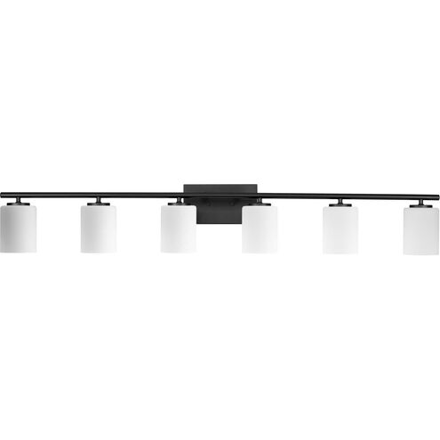 Replay 6 Light 48 inch Textured Black Bath Vanity Wall Light