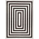 Optika 130 X 94 inch Black/White Rug in 8 x 11