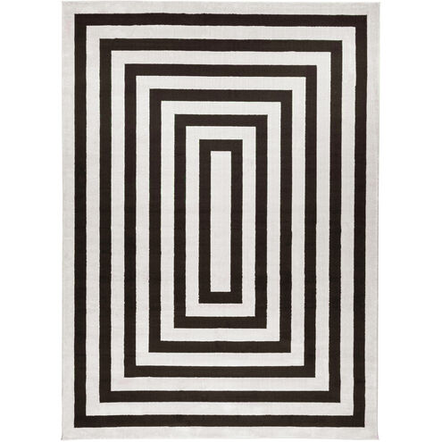 Optika 130 X 94 inch Black/White Rug in 8 x 11