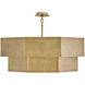 Facet 12 Light 38 inch Heritage Brass Chandelier Ceiling Light