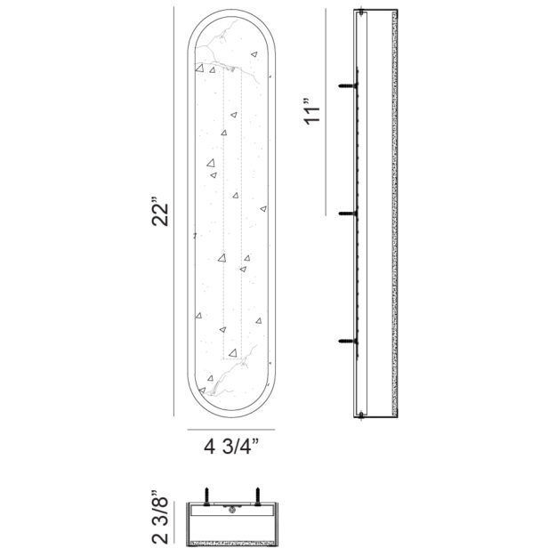 Marblestone Wall Sconce Wall Light in Aged Gold Brass