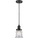 Franklin Restoration Canton 1 Light 6 inch Matte Black Mini Pendant Ceiling Light in Incandescent, Clear