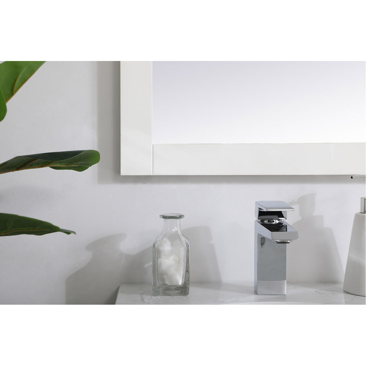 Aqua 32 X 18 inch White Wall Mirror