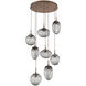 Cosmos LED LED Burnished Bronze Chandelier Ceiling Light, Round Multi-Pendant