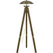 Lakeland 55 inch 18.00 watt Antique Brass and Wood Floor Lamp Portable Light