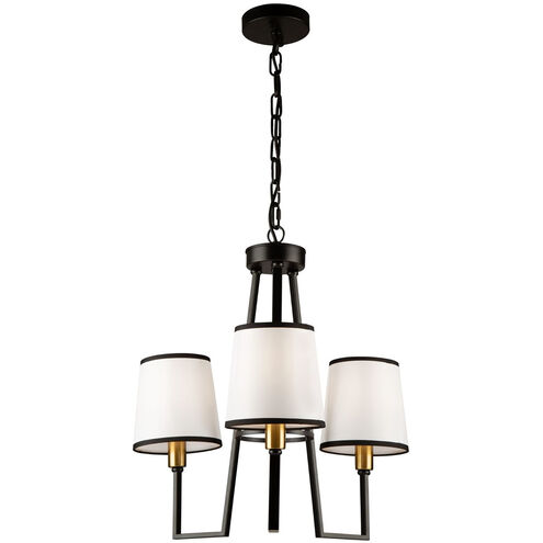 Coco LED 19.7 inch Gold and Black Chandelier Ceiling Light