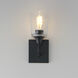 Hudson 1 Light 4.75 inch Black Wall Sconce Wall Light in Clear
