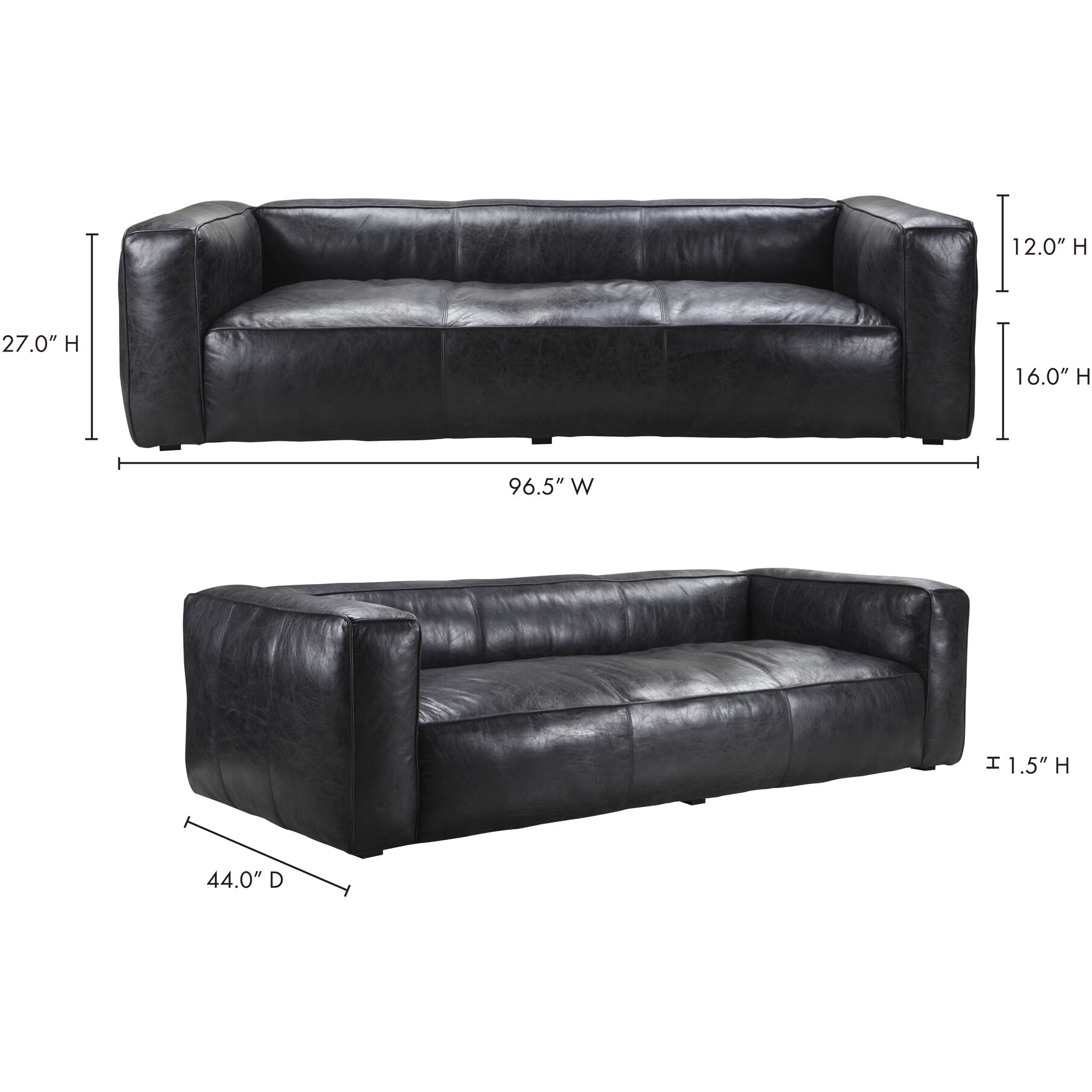 Kirby Black Sofa