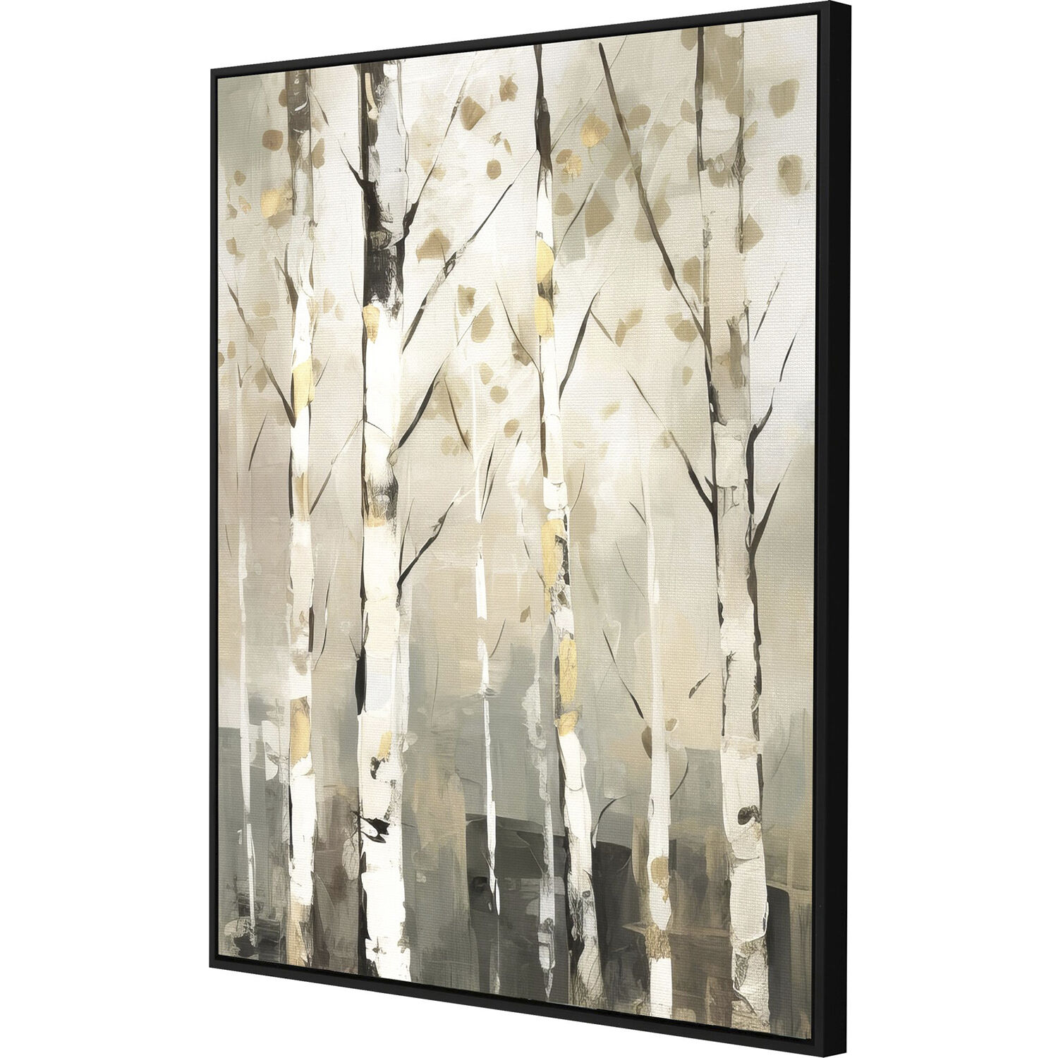 Birch Silhouette Beige and Brown and Green and Neutral Canvas, Propac