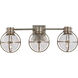 Chapman & Myers Gracie LED 24.5 inch Antique Nickel Triple Bath Sconce Wall Light