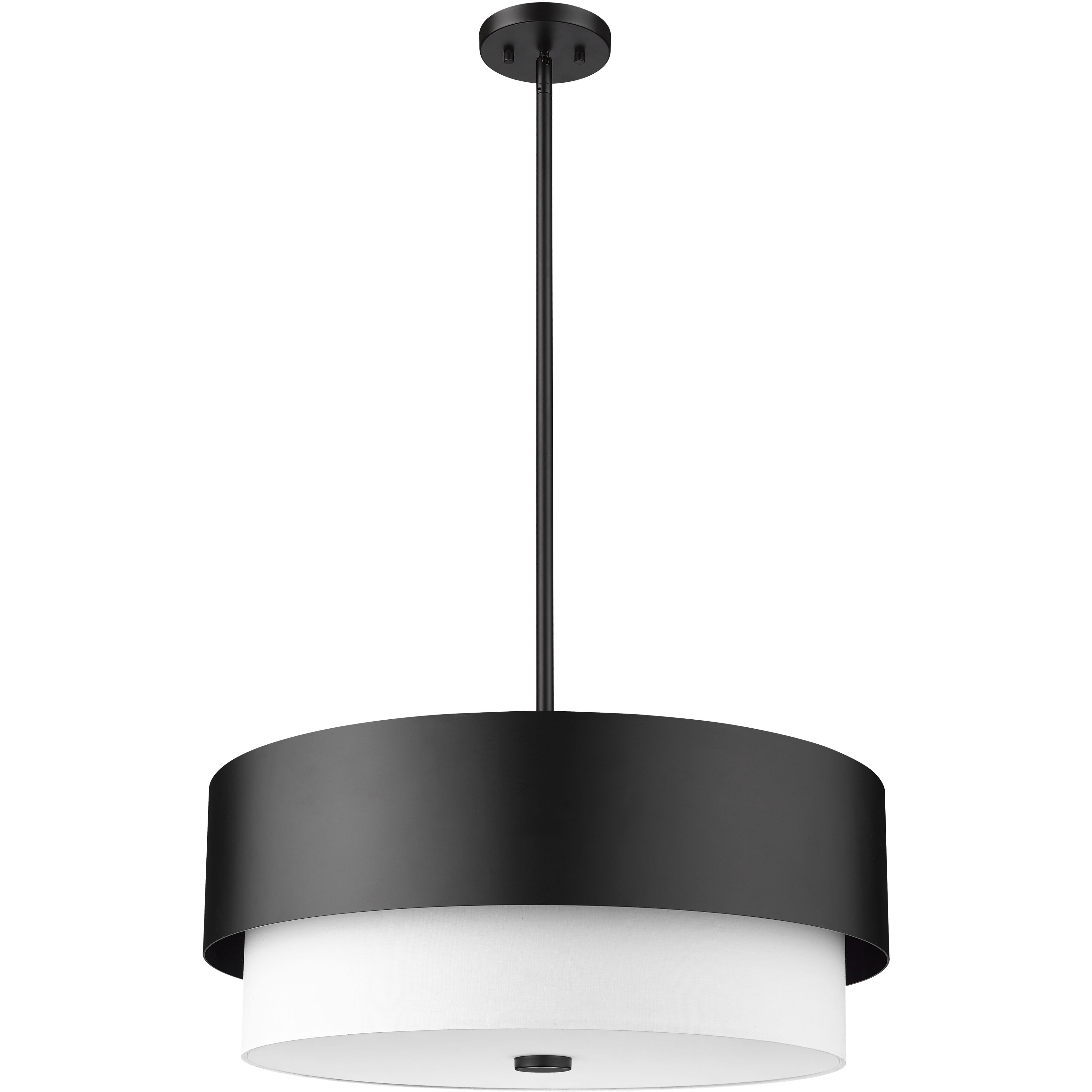Counterpoint 5 Light 24 inch Matte Black Chandelier Ceiling Light