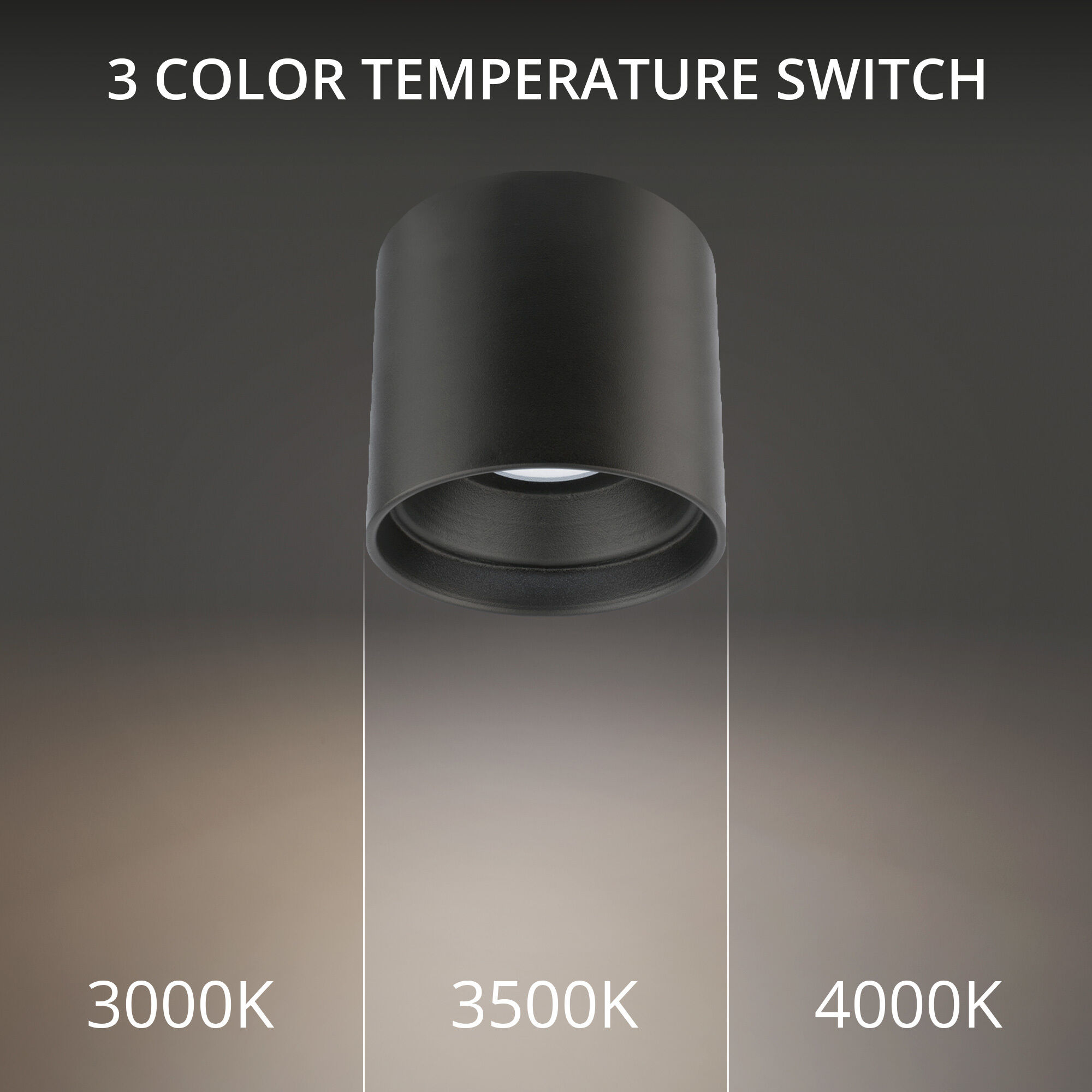 Downtown LED 5 inch Black Flush Mount Ceiling Light in 3000K, dweLED