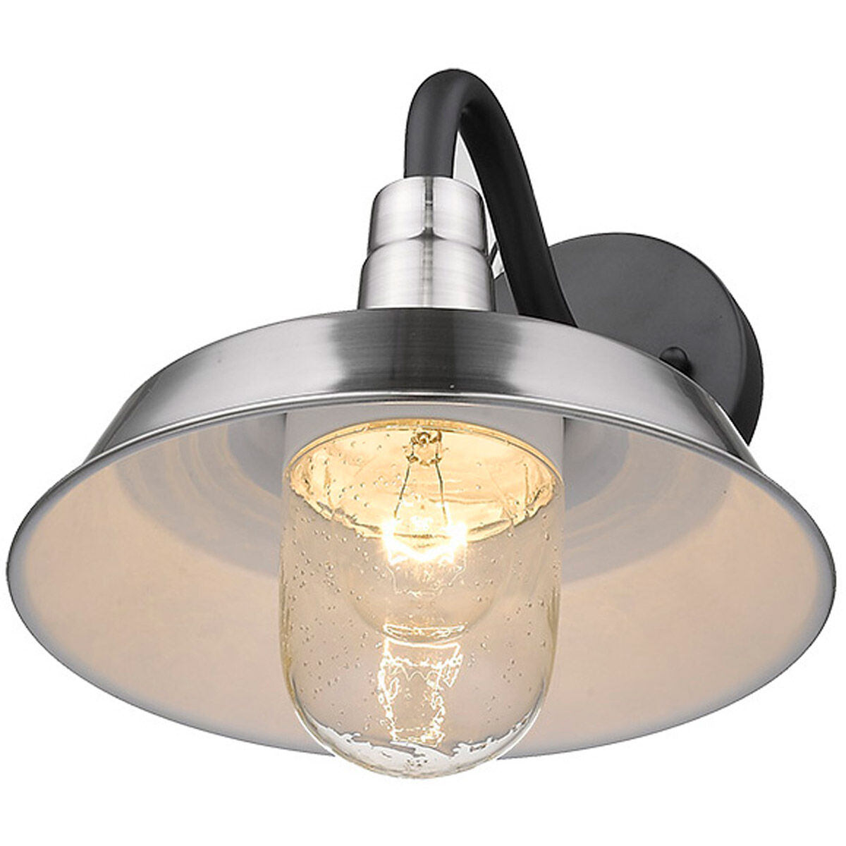 Burry 1 Light 11 inch Satin Nickel Exterior Wall Mount