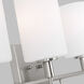 Oak Moore 4 Light 33.88 inch Brushed Nickel Bath Vanity Wall Light in Brushed Nickel Silver