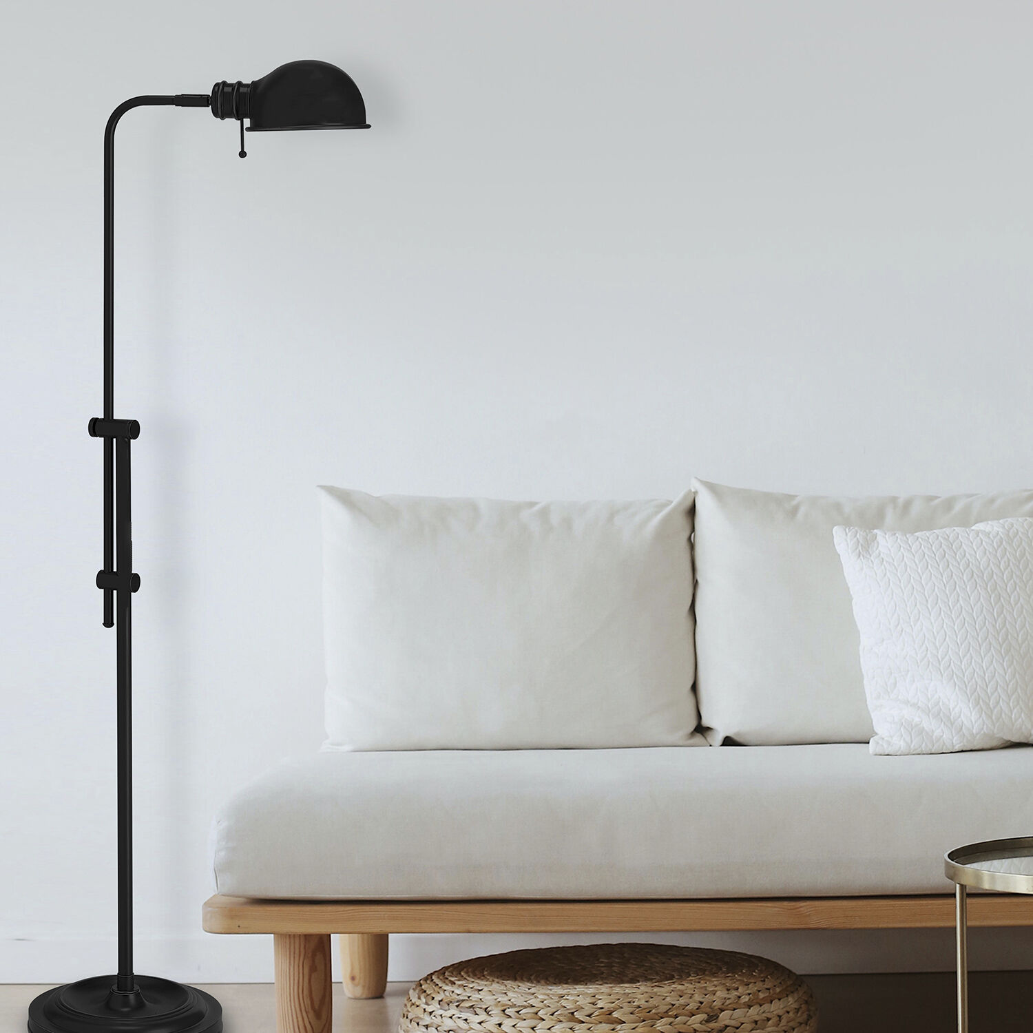 Fedora 40 inch 60.00 watt Matte Black Task Floor Lamp Portable Light