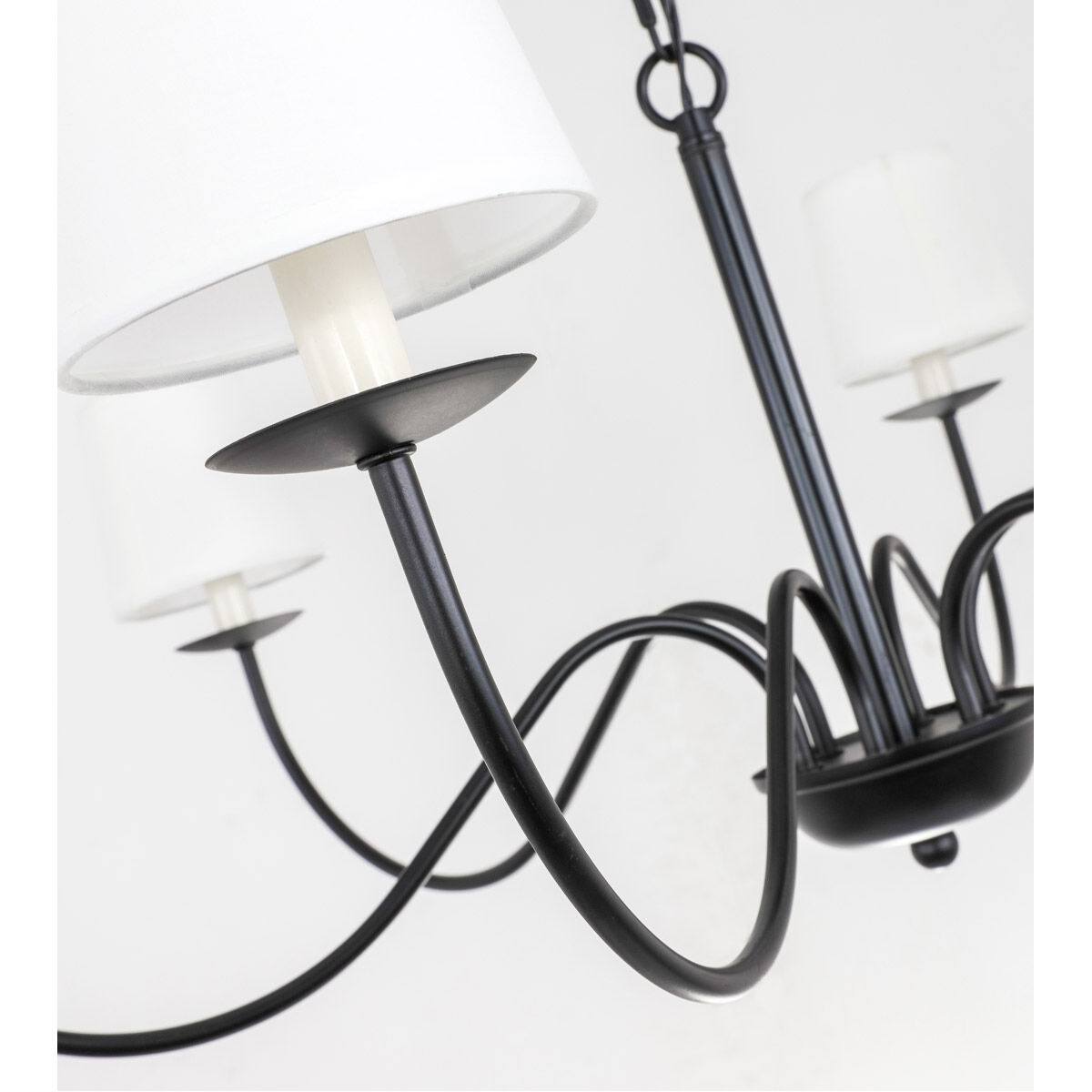 Eclipse 6 Light 37 inch Black Chandelier Ceiling Light