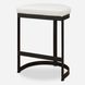 Ivanna 26 inch Matte Black with White Pebbled Faux Leather Counter Stool