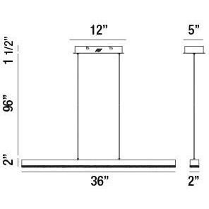 Santi LED 2 inch Chrome Chandelier Ceiling Light, Small