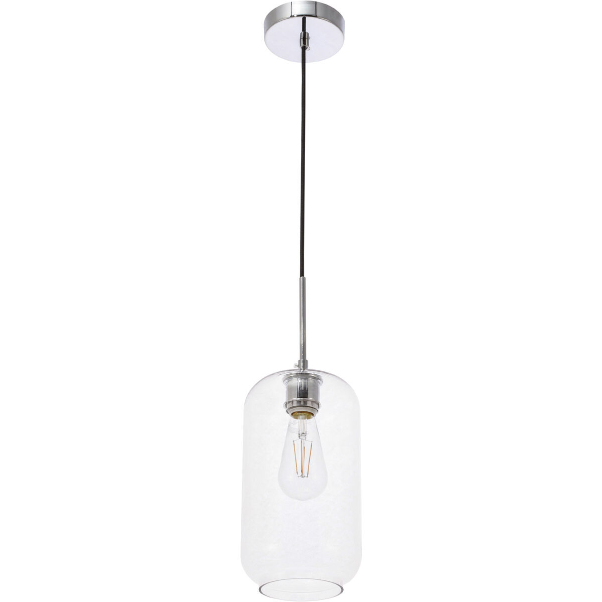 Collier 1 Light 6.1 inch Chrome Pendant Ceiling Light