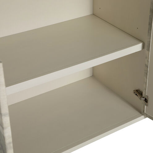 Daliyah Custom Printed Fabric / Sesame White Cabinet