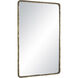 Ivory 36 X 24 inch Dark Antique Brushed Brass Wall Mirror