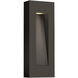 Luna LED 16 inch Bronze Outdoor Wall Mount Lantern, Small