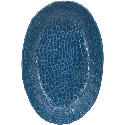 Crocodile 17 X 11 inch Blue Platter