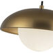 Alora Mood Rubio 1 Light 10.88 inch Aged Gold/Opal Matte Glass Pendant Ceiling Light