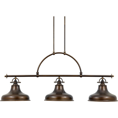 Emery 3 Light 53 inch Palladian Bronze Island Light Ceiling Light