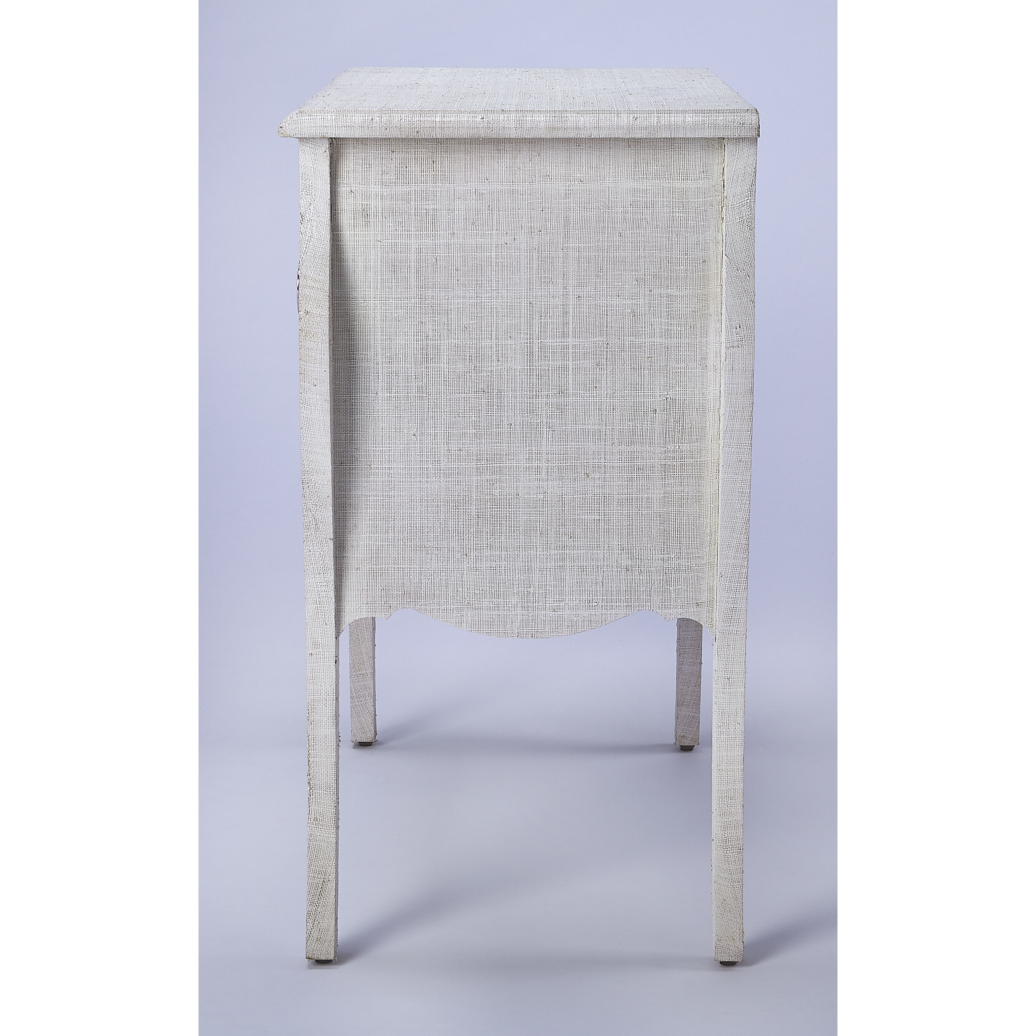 Butler Loft Felicia  White Raffia Chest/Cabinet