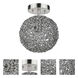 Snow 1 Light 8 inch Brushed Nickel Flushmount Ceiling Light