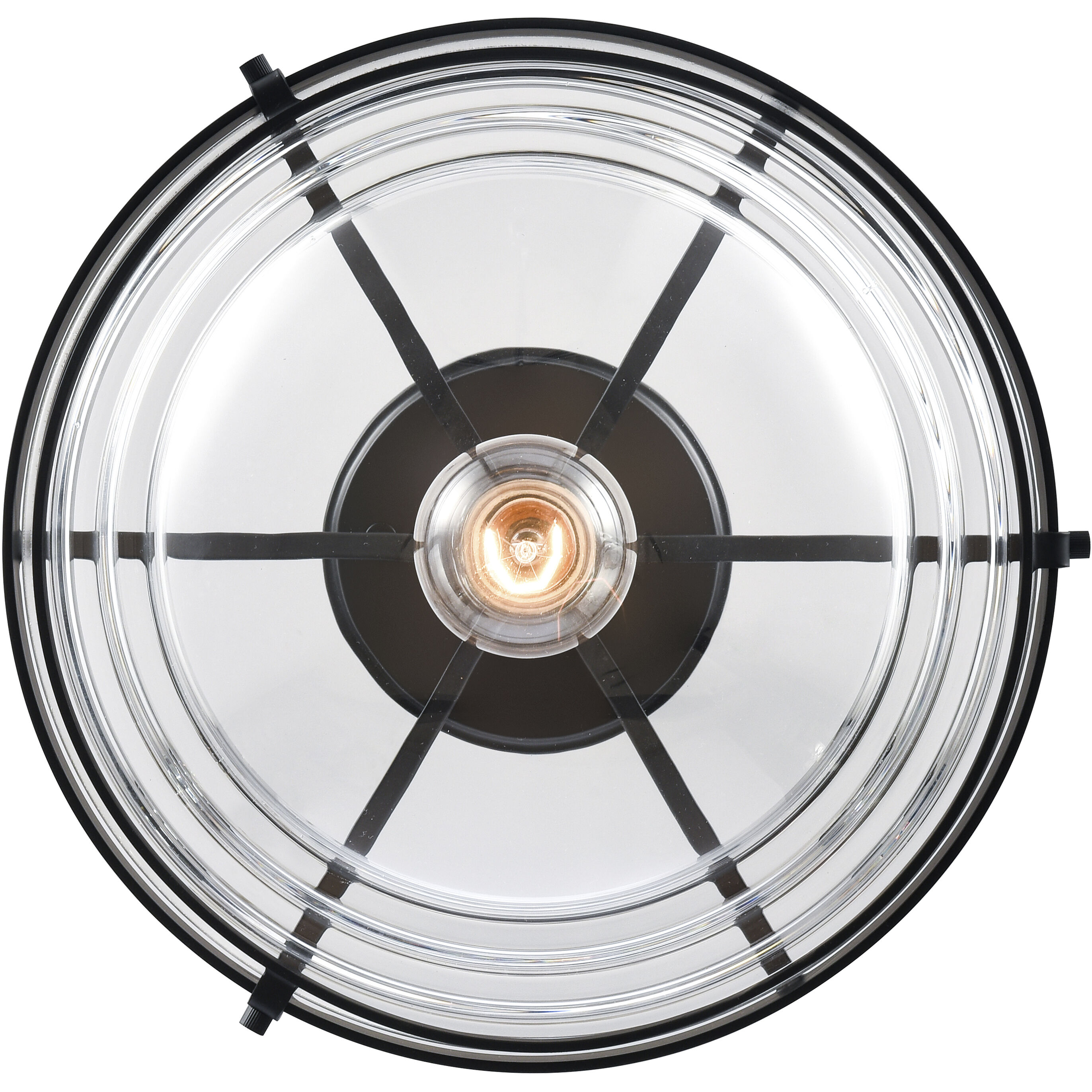 Boyer 1 Light 12 inch Matte Black Semi Flush Mount Ceiling Light